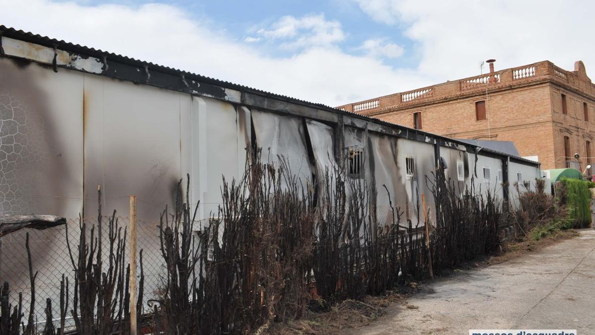 Valla de vegetación en Cerdanyola supuestamente quemada por los cuatro menores detenidos