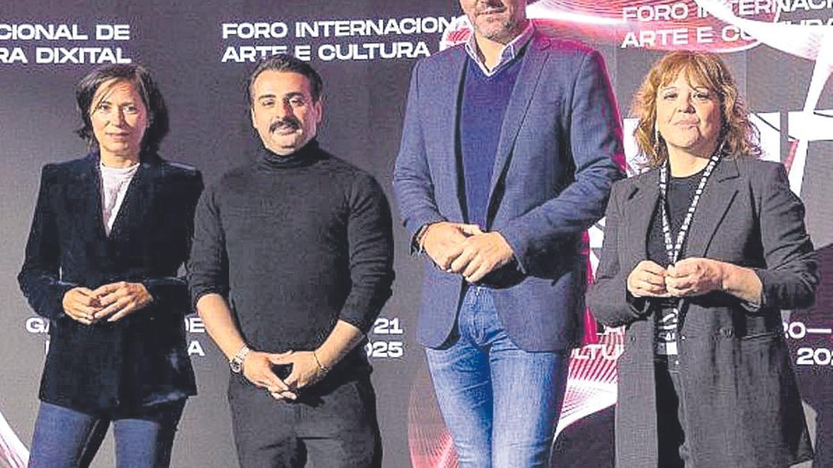 Vázquez, Alici, Campos y  Santos, en el foro ‘Sinte’. |  C.