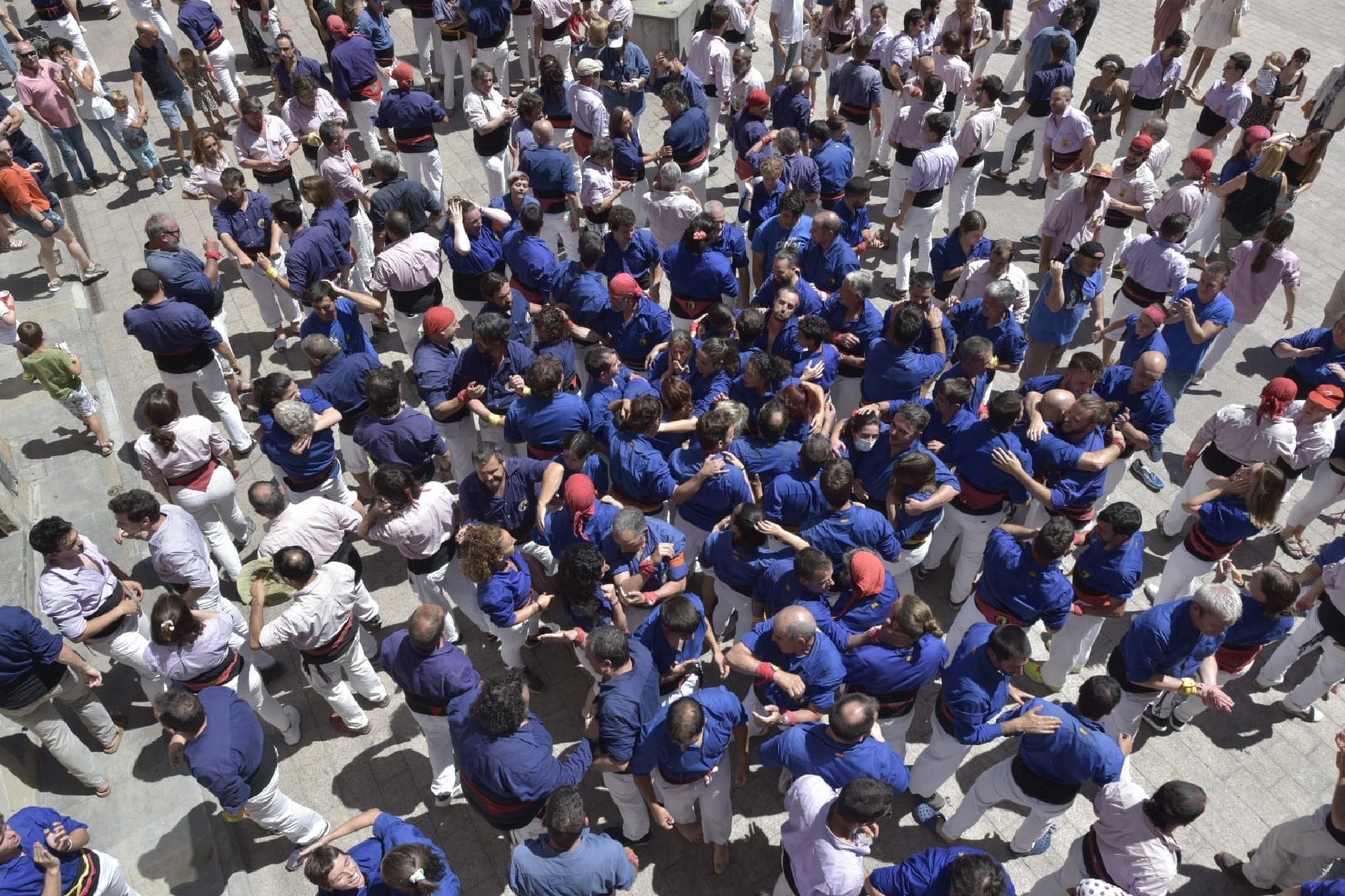 Els Castellers de Berga descarreguen el primer 5 de 7 de la temporada