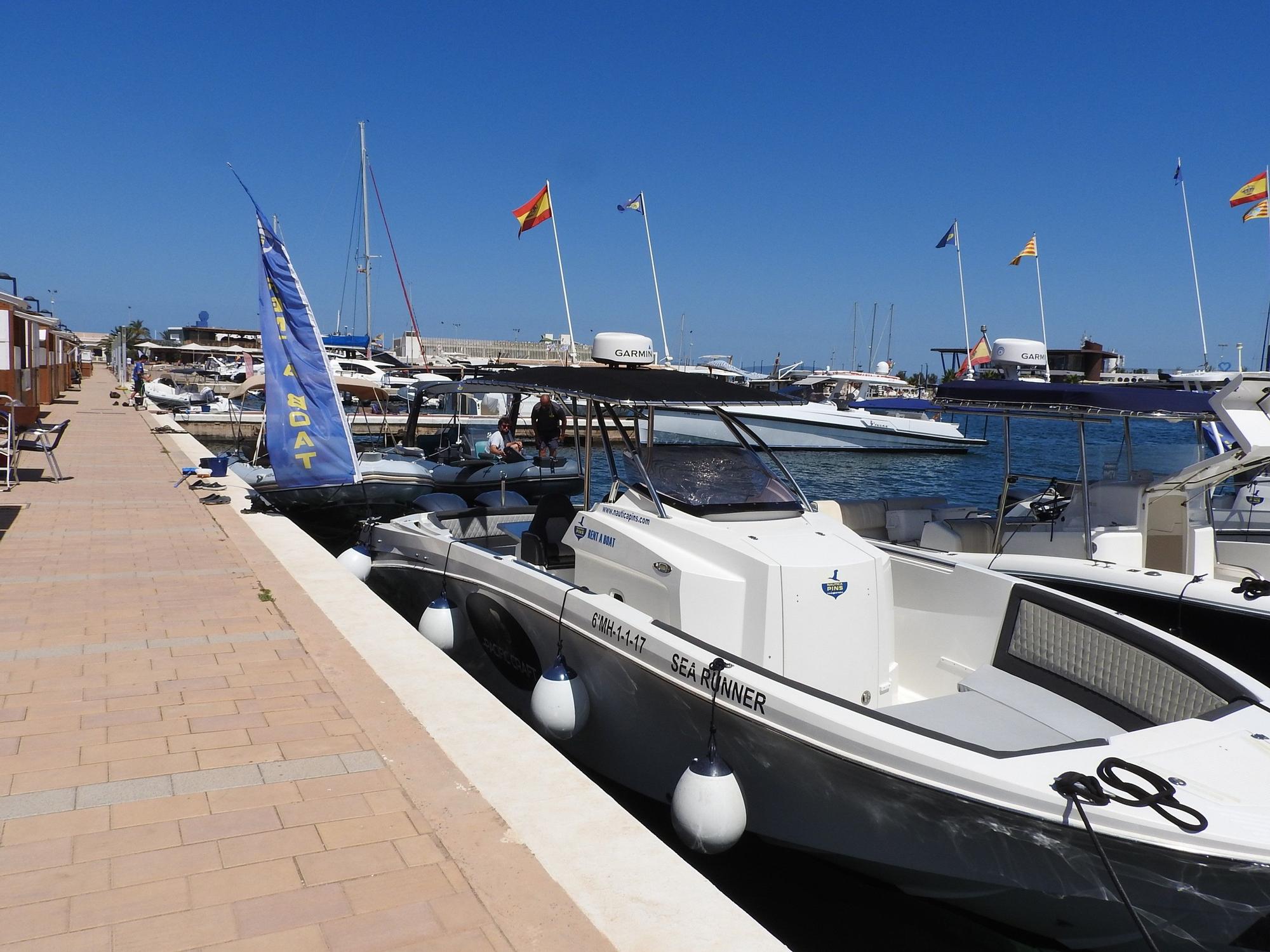 Embarcaciones en s'Estany des Peix en Formentera