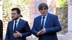 Pere Aragonès y Carles Puigdemont