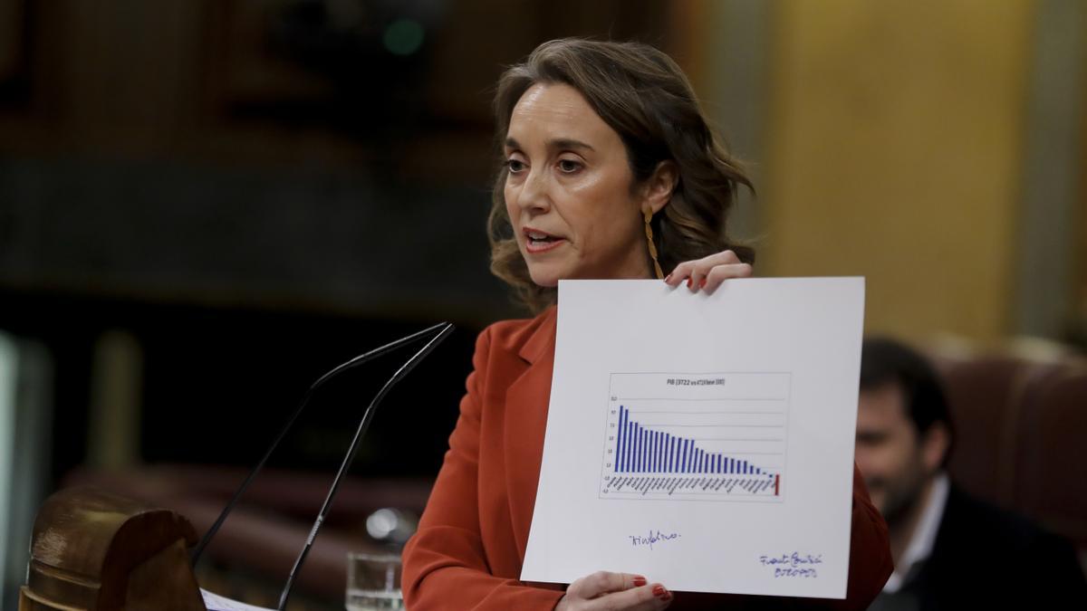 La secretaria general del PP, Cuca Gamarra.