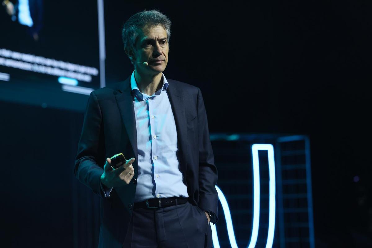 Juan Santamaría, consejero delegado de ACS, durante su conferencia en The Wave.