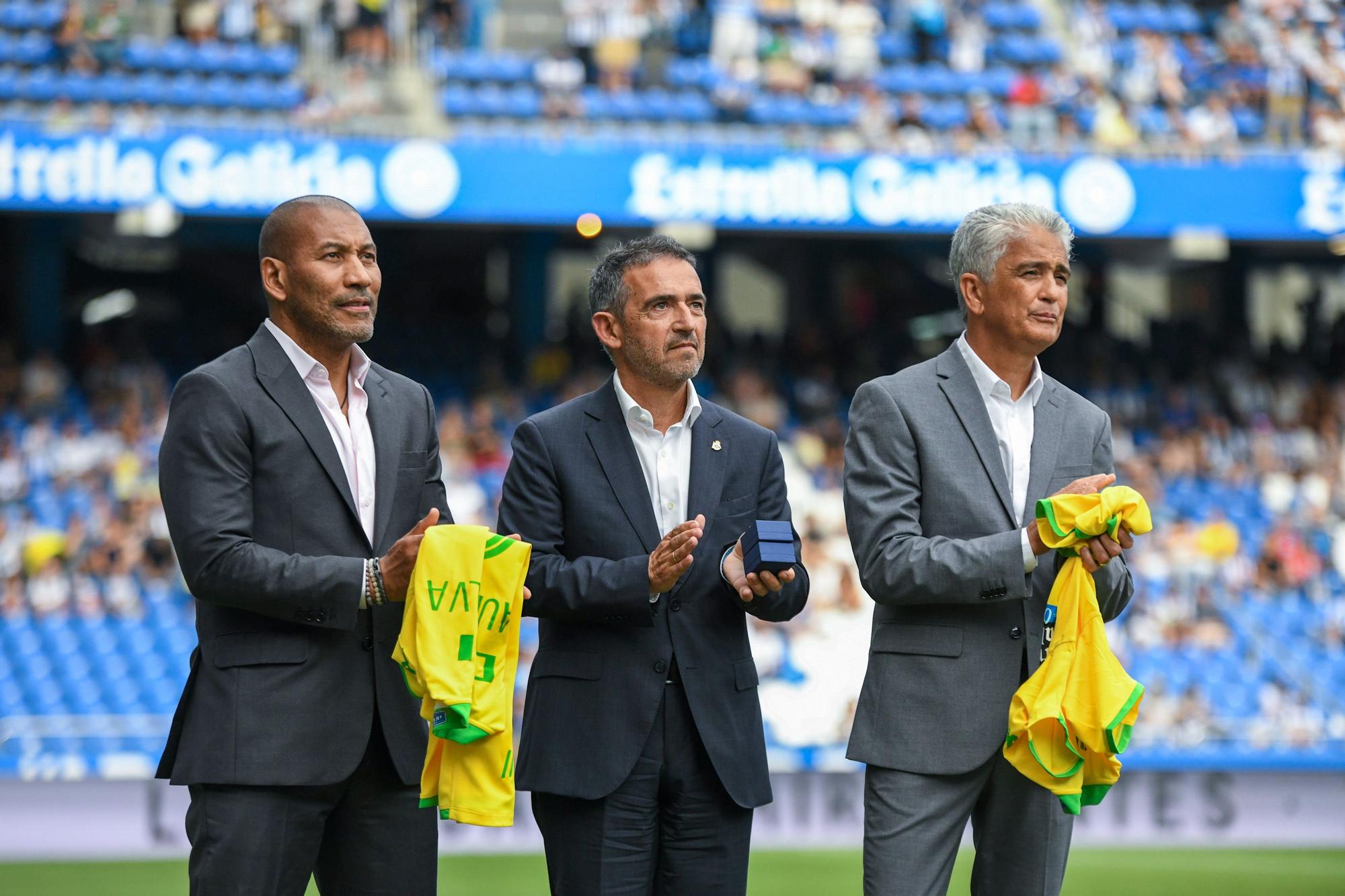 Homenaje a Mauro Silva y Bebeto en Riazor