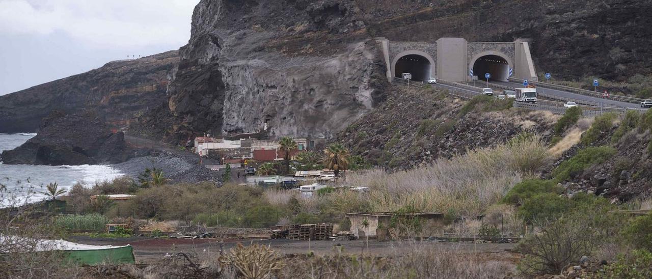 Estado actual de Las Bajas, junto al túnel de la TF-1 al paso por Güímar.