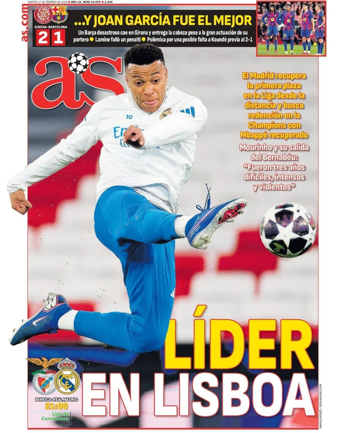 Estas son las portadas de la prensa deportiva de hoy