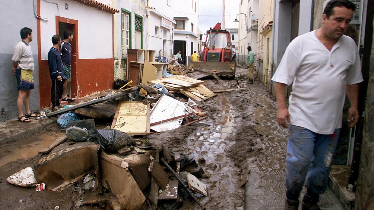 Estado en el que quedó el pueblo de San Andrés tras la riada del 31M.