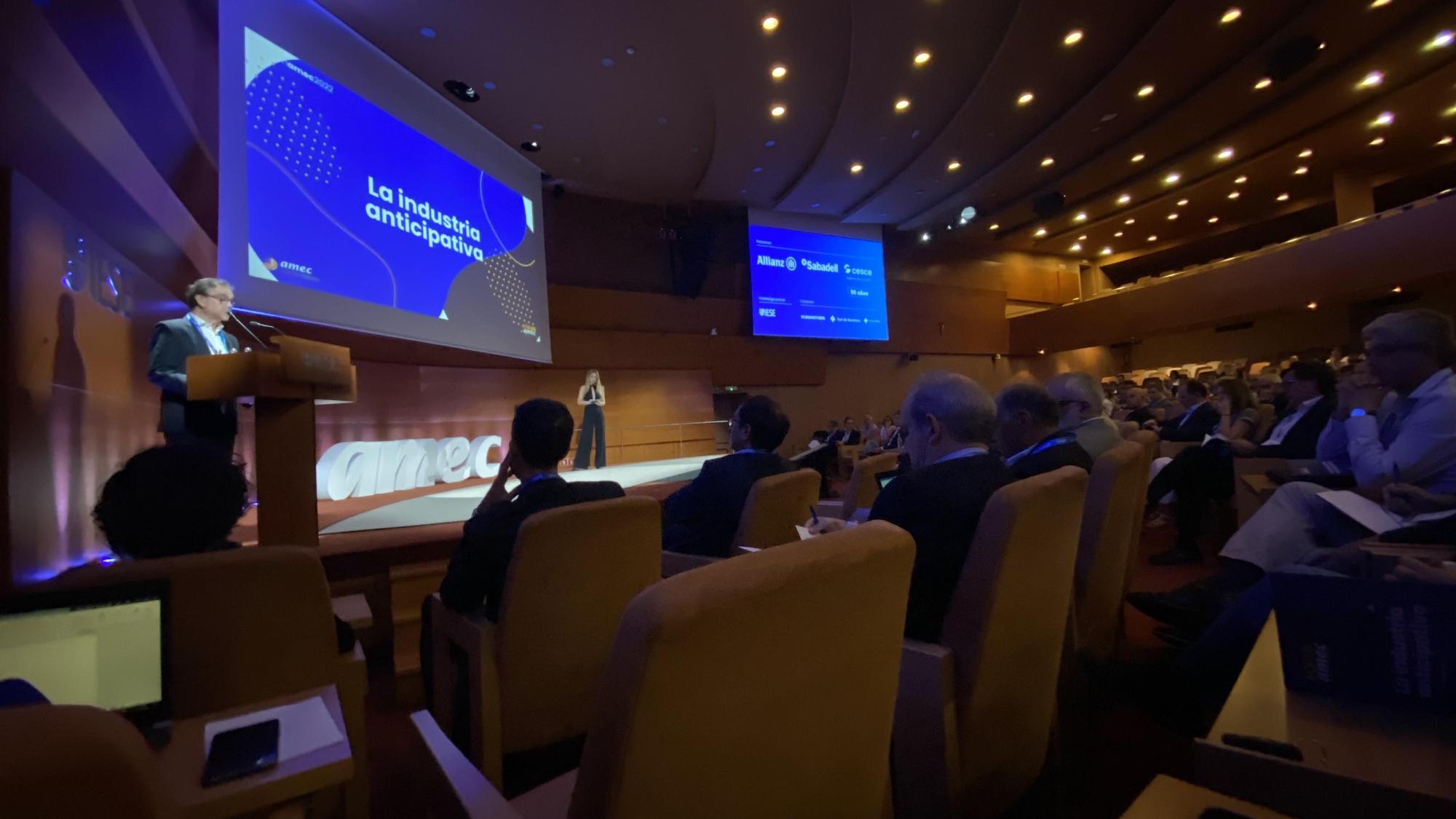 El presidente de Amec, Pere Relats, durante el Foro Amec celebrado en el IESE.