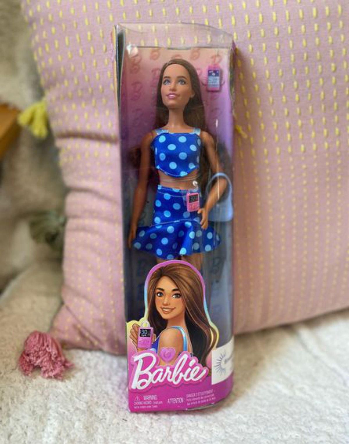 La barbie con el sensor. |