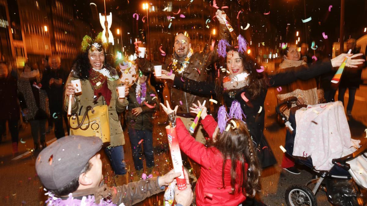 Un momento durante la última gran fiesta de Fin de Año que se celebró en Vigo.