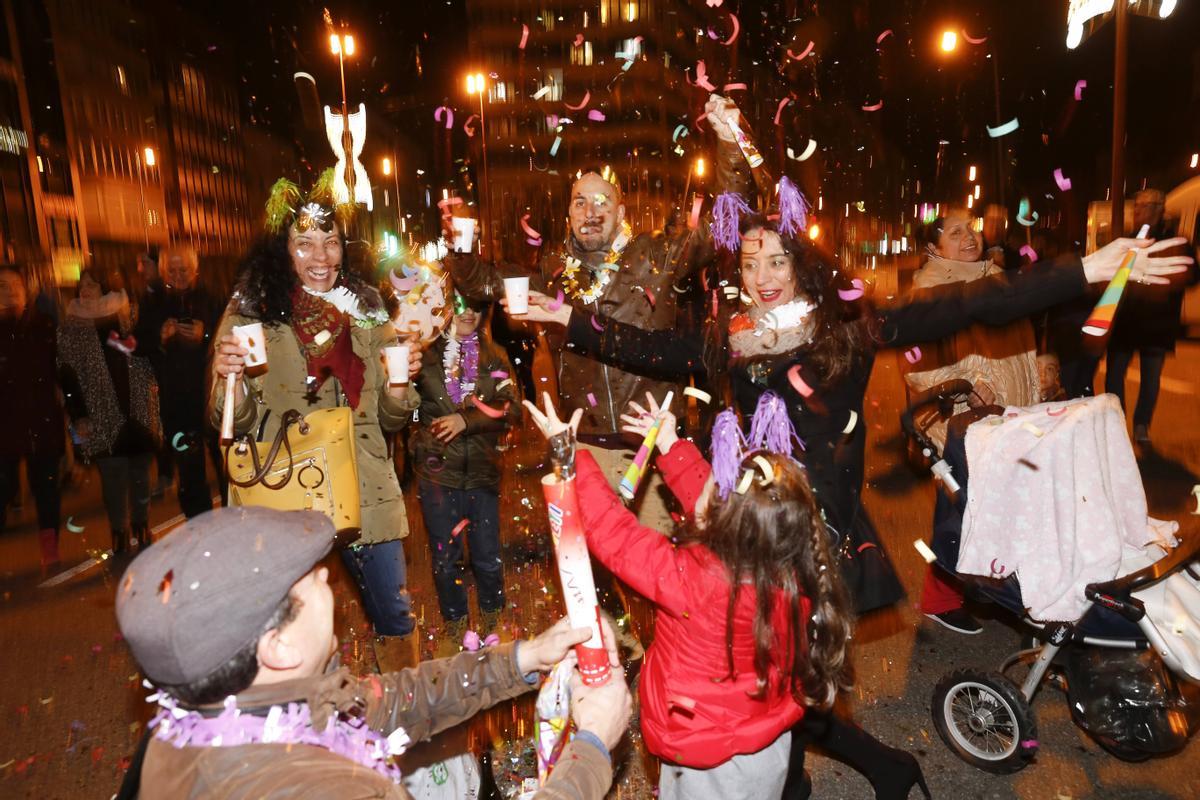 Un momento durante la última gran fiesta de Fin de Año que se celebró en Vigo.