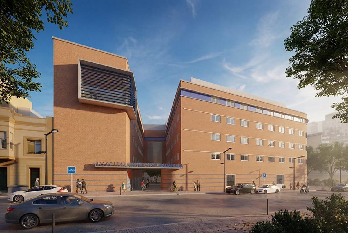 Imagen virtual del Hospital Municipal de Badalona una vez se construya la remonta de dos pisos