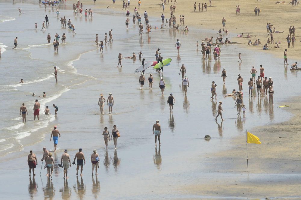 Día de playa en Las Canteras, agosto 2017