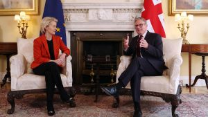 Keir Starmer y Ursula von der Leyen, este jueves en el 10 de Downing Street.