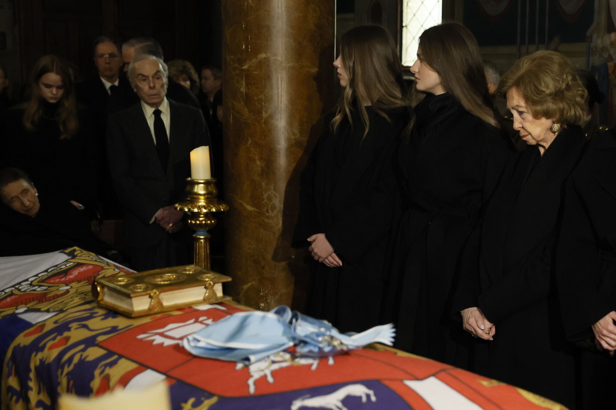 Las imágenes del responso en memoria de la princesa Irene de Grecia.