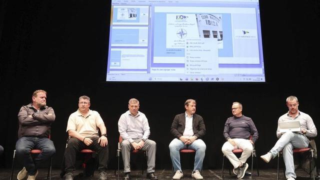 Una parte de la junta directiva del Club Náutico Ibiza, durante la reunión que se celebró este jueves en Can Ventosa.