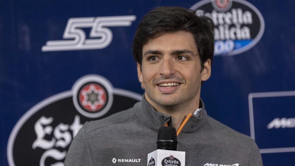 Sainz durante el evento promocional