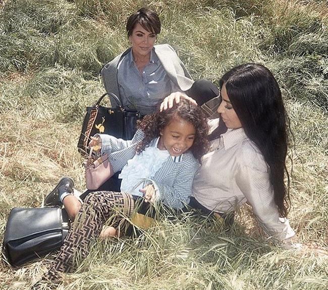 Kim Kardashian, Kris Jenner y North West en la nueva campaña de Fendi