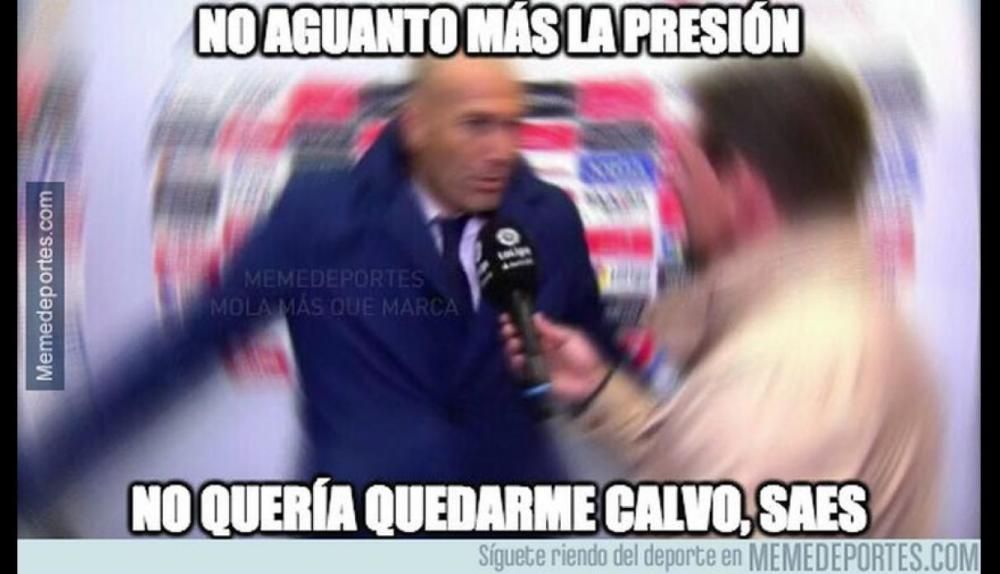 Los memes de la dimisión de Zidane