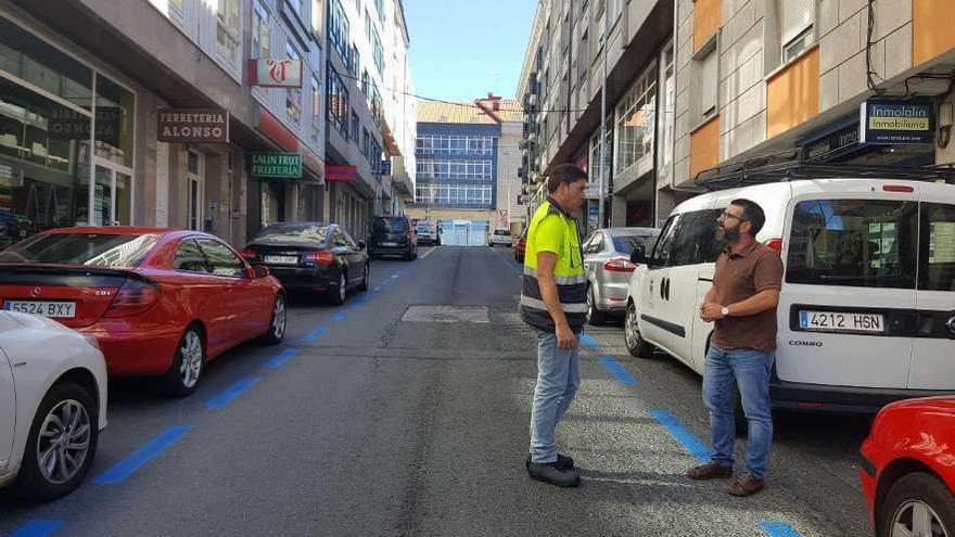 Francisco Vilariño, ayer, en la calle Wenceslao Calvo Garra.