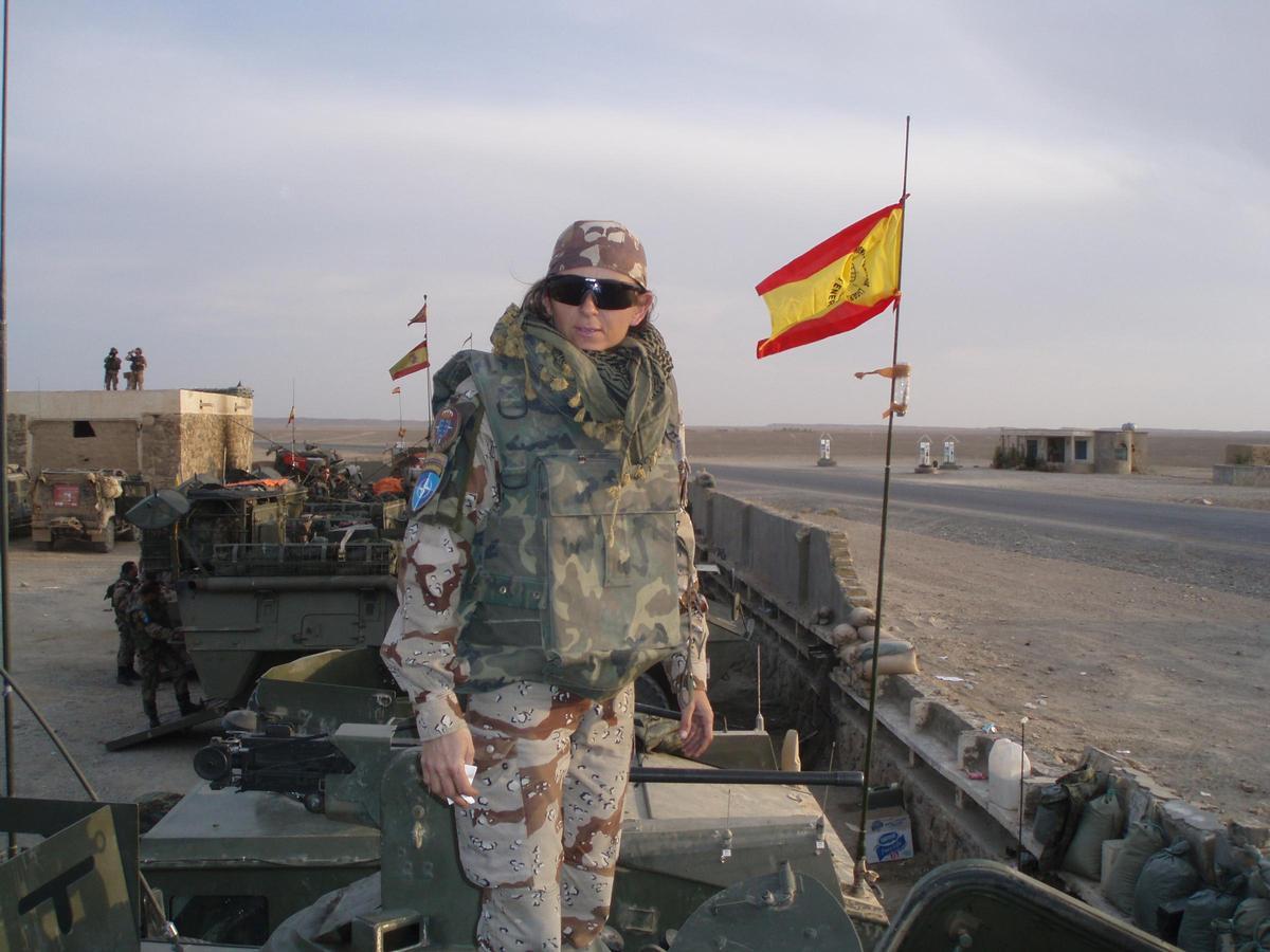 Adelina Torres en una de las misiones