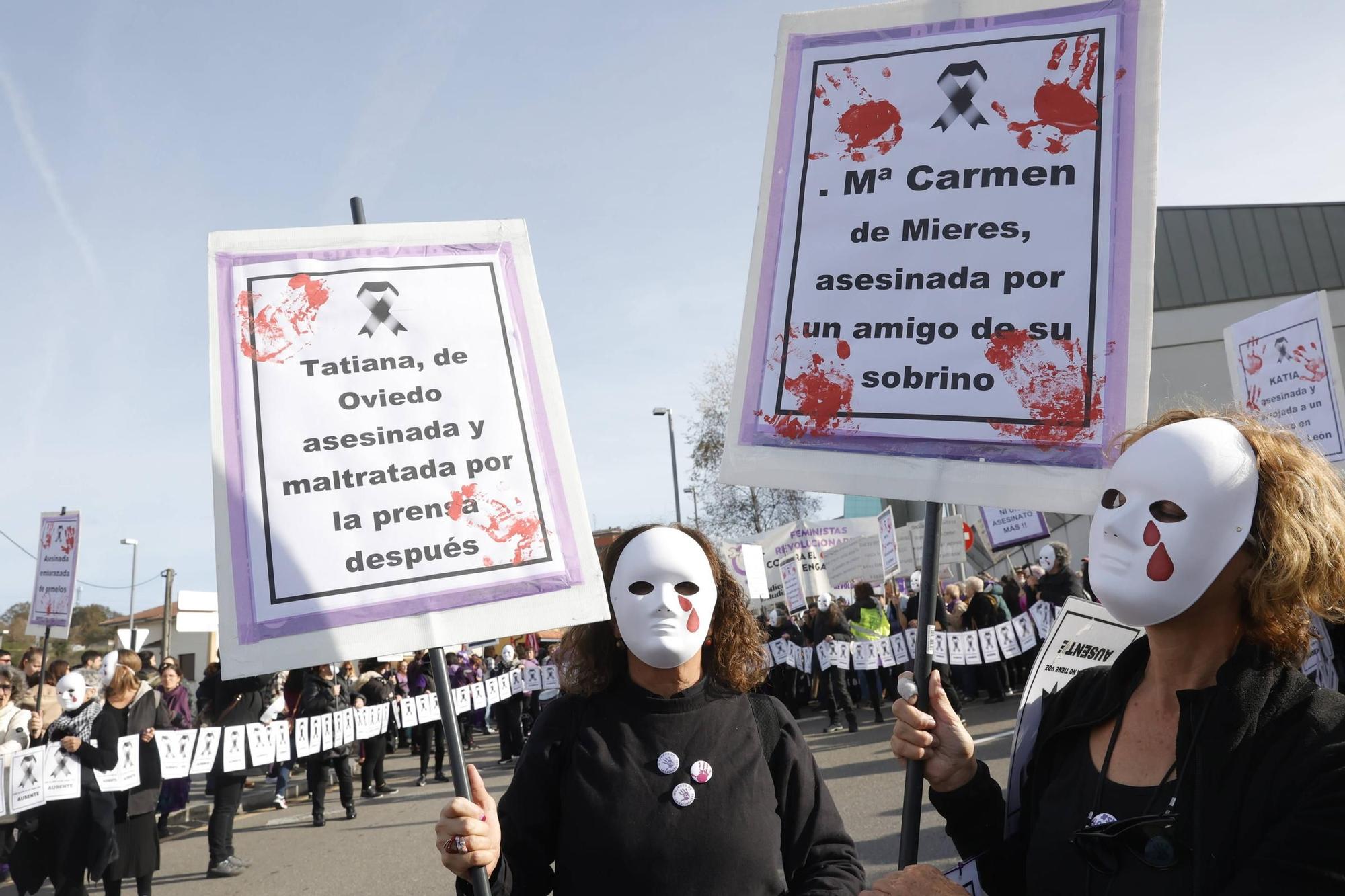 Así fue la manifestación del 25N en Pola de Siero