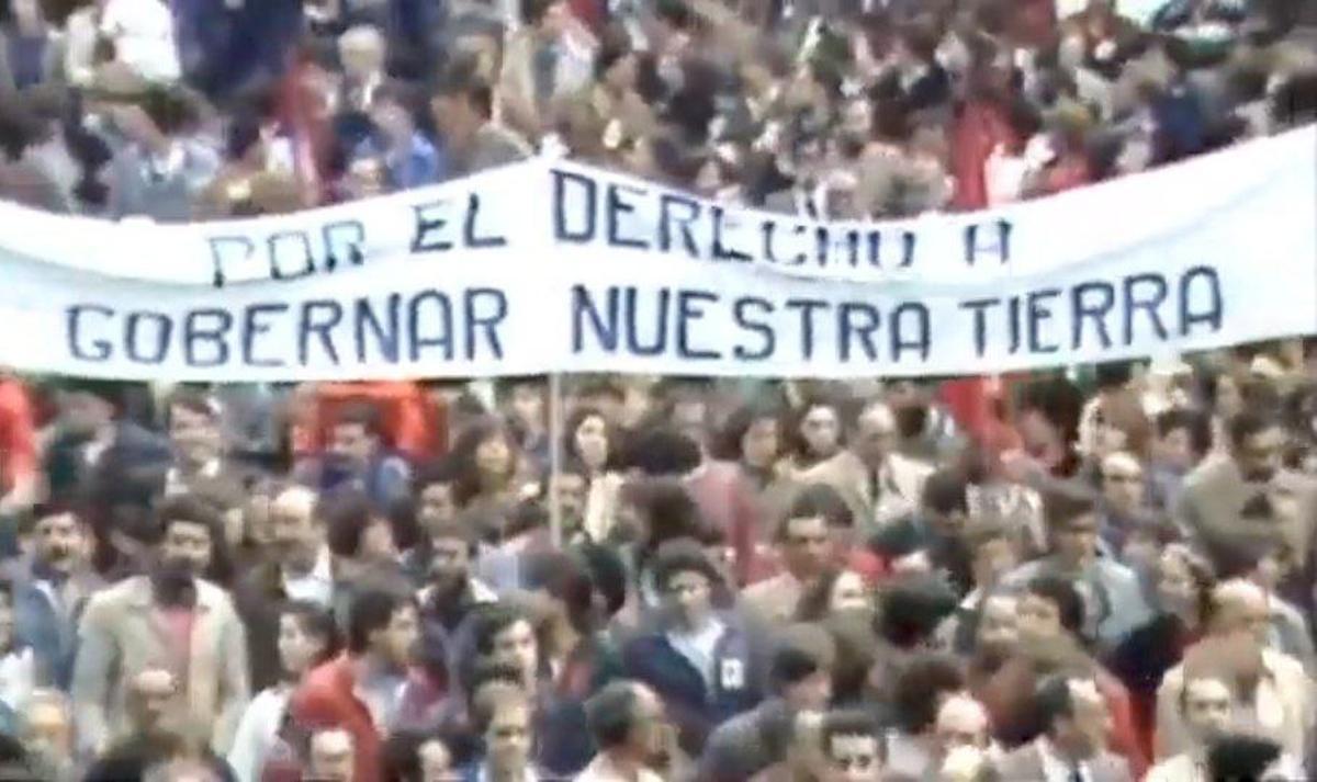 Imagen de la multitudinaria manifestación de 1984.