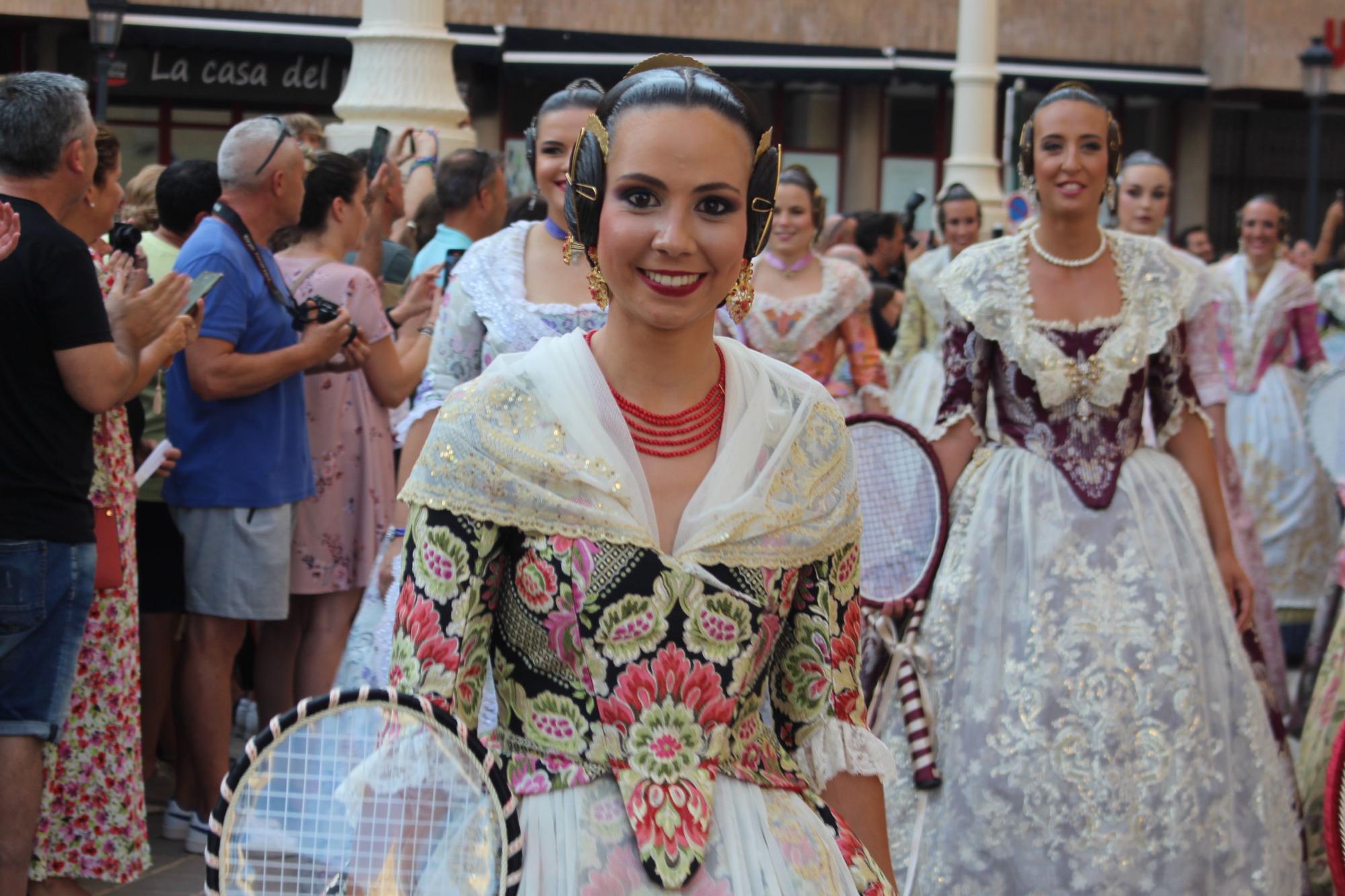 Las candidatas a falleras mayores de València, en la Batalla de Flores