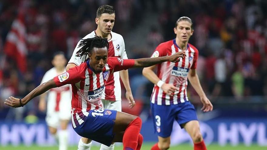 Gelson Martins en el partido Atléticode Madrid-Huesca.