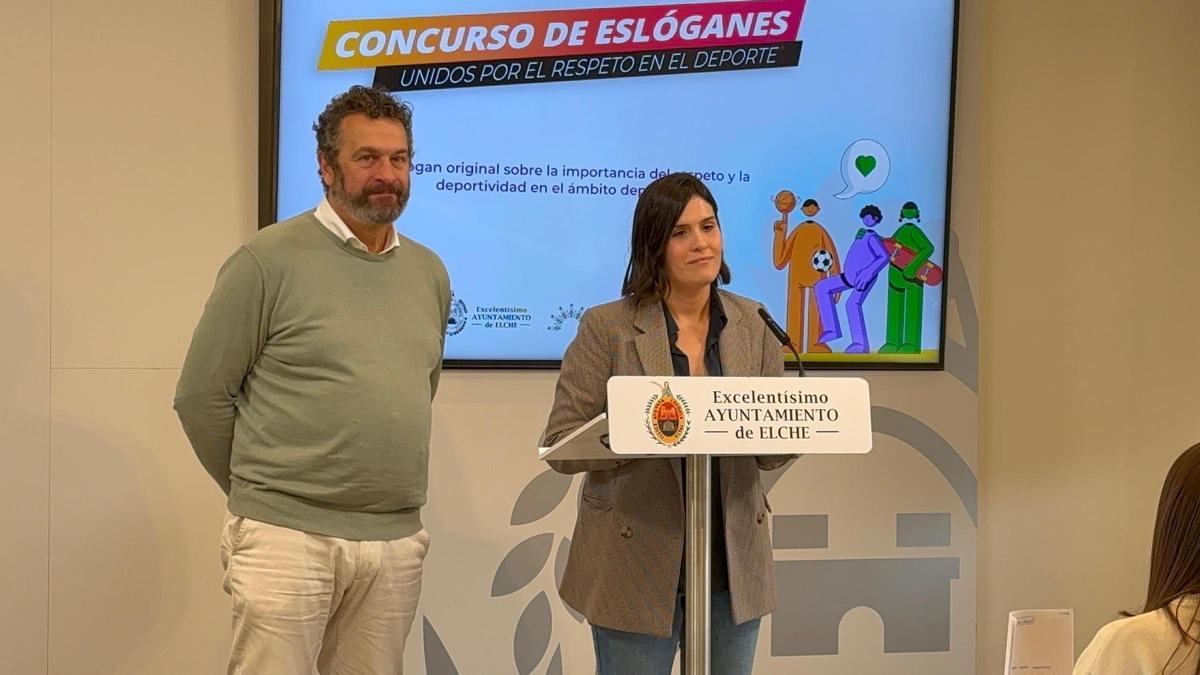 Los concejales de Educación y Deportes presentaron este lunes el concurso de eslóganes sobre respeto y deporte