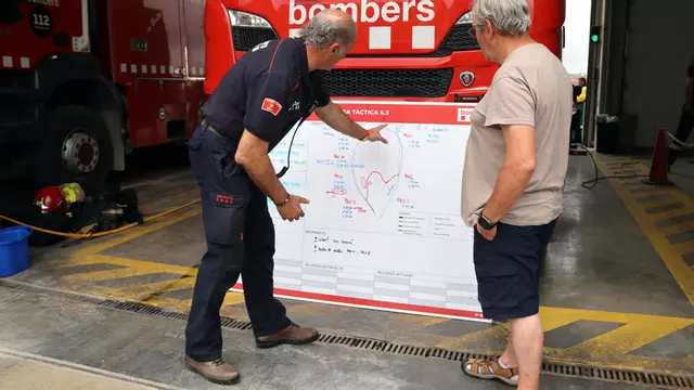Derclaració del cap de guàrdia de la Regió Centre, Jordi Vila sobre l'incendi de Sant Pere Sallavinera (Anoia)