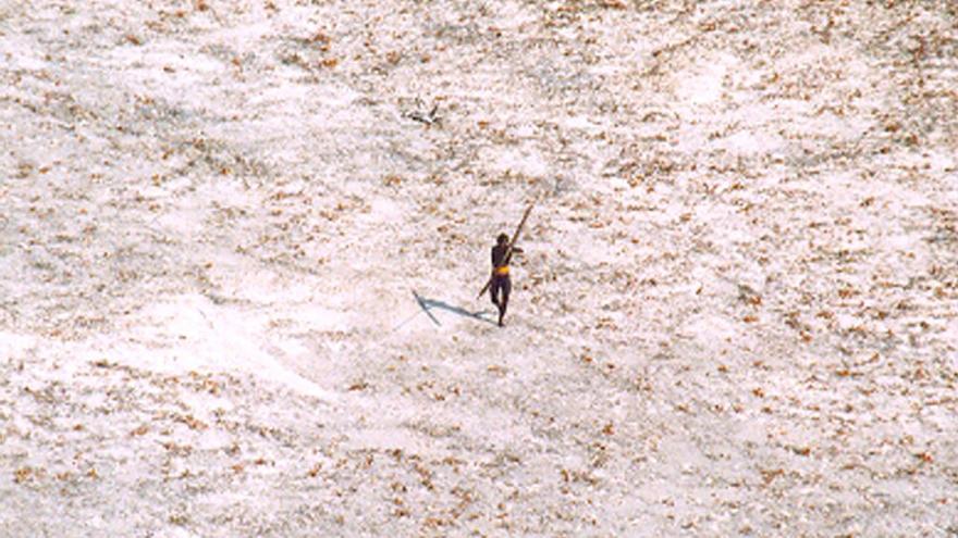 Un aborigen de la isla de Centinela Norte