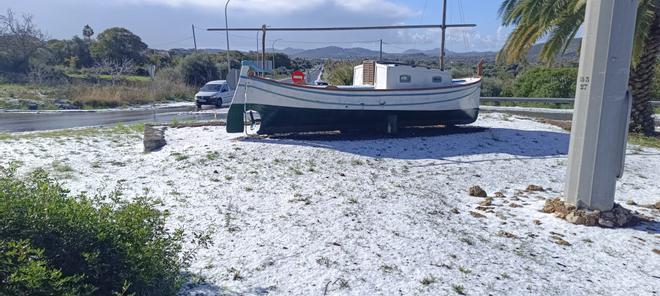 FOTOS | La espectacular granizada en Capdepera, en imágenes
