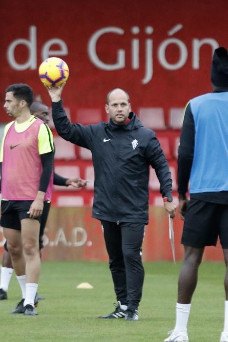 Primer entrenamiento de José Alberto como entrenador del Sporting