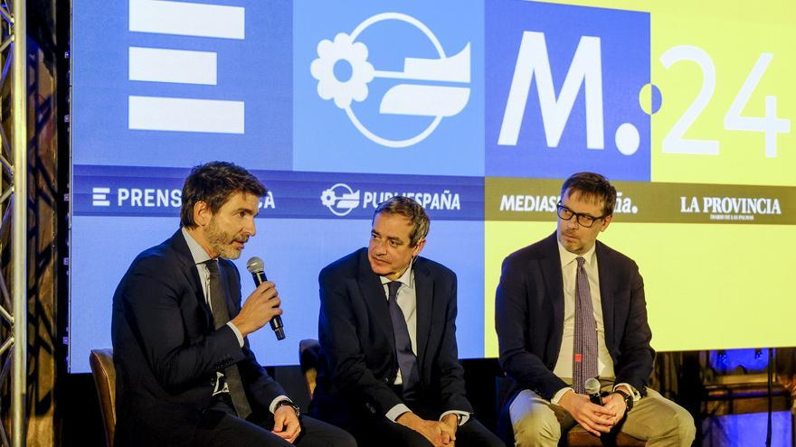 De izquierda a derecha, Sergi Guillot, Francisco Moreno y Davide Mondo, este martes, durante la presentación de la alianza en  Gran Canaria.