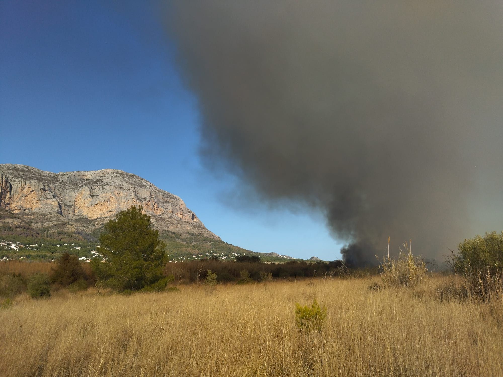 Las imágenes del virulento incendio de Xàbia