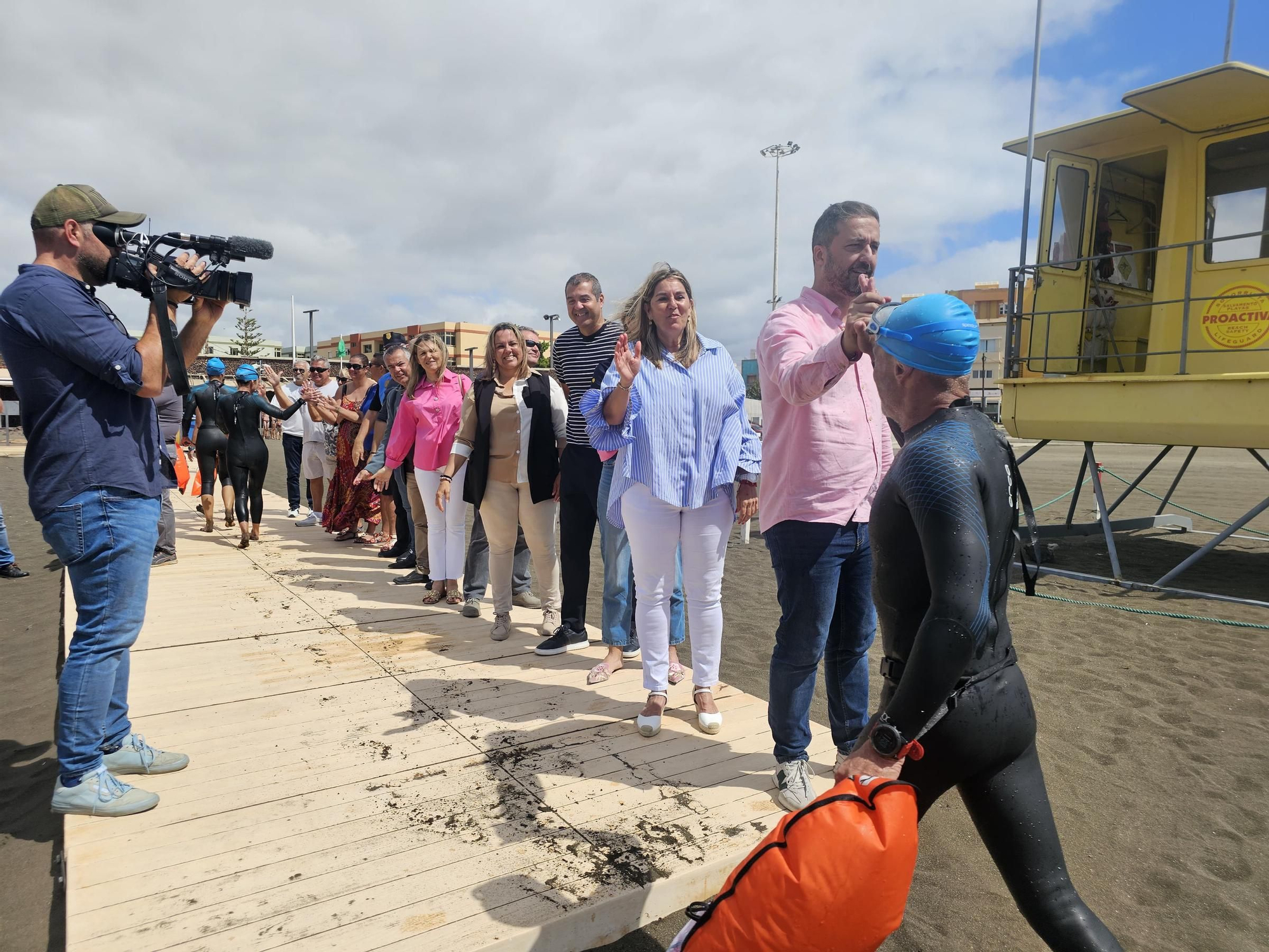 Las banderas azules en las playas de Telde cumplen 25 años y la ciudad lo celebra con un simulacro en Melenara