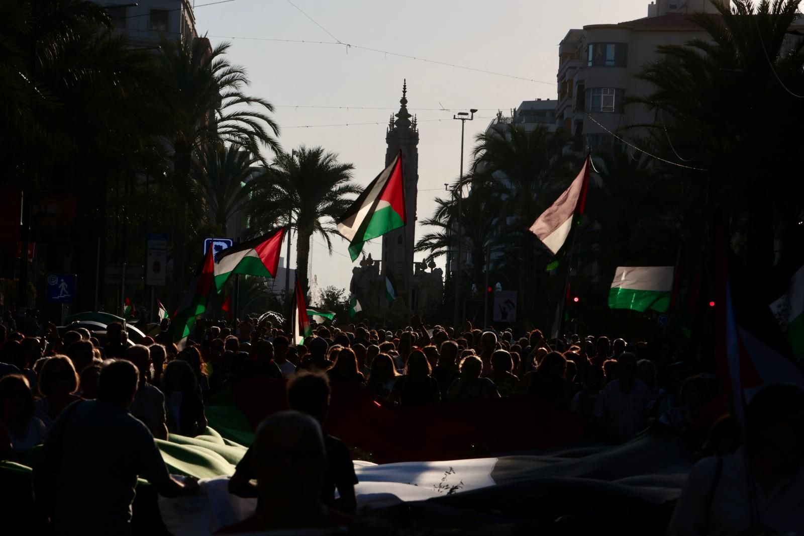 Más de 80 colectivos de Alicante se manifiestan a favor de Palestina