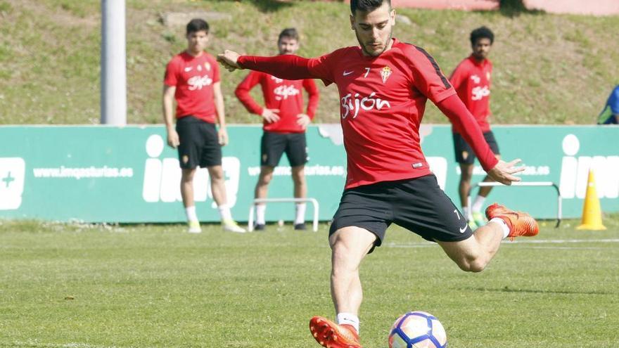 Víctor Rodríguez, en un entrenamiento.