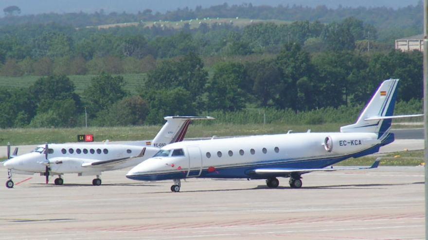 Jets privats a l&#039;aeroport de Girona en una imatge d&#039;arxiu