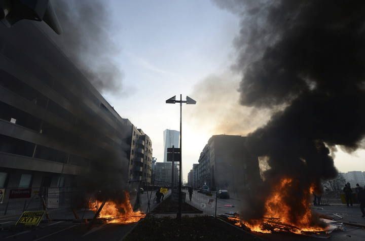 PROTESTA DE BLOCKUPY ANTE LA SEDE DEL BCE