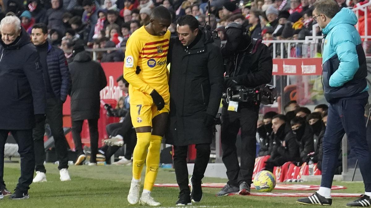 Xavi, preocupat: «Hi ha lesió de Dembélé»