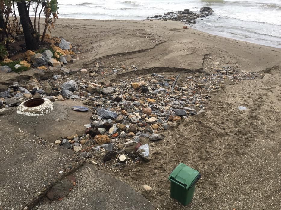 Granizo y lluvia en Marbella.