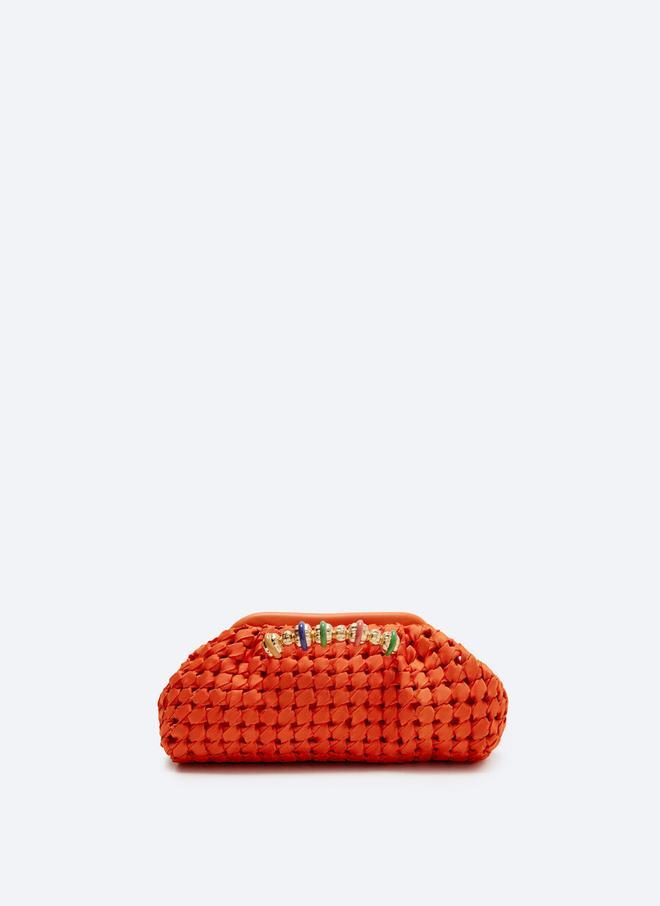 Bolso de fiesta trenzado con asa de pulsera
