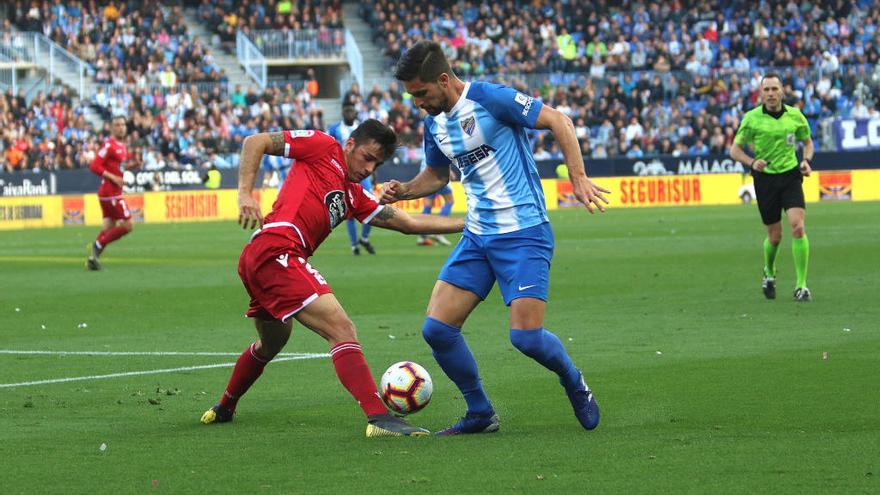 Adrián, en el partido contra el Deportivo