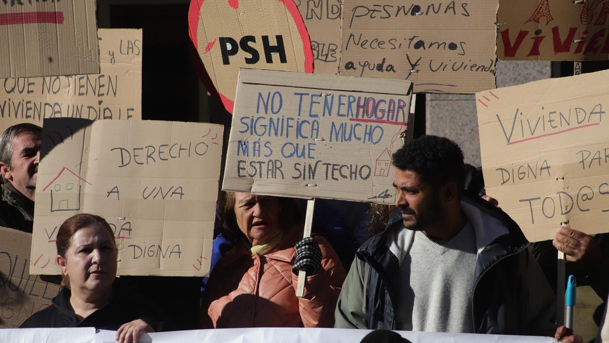 Marcha silenciosa en el Día de las Personas sin Hogar del año pasado.