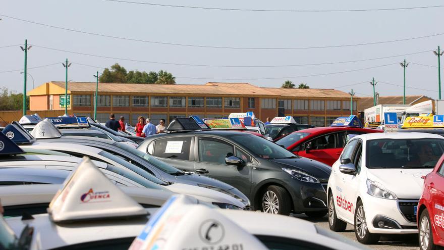 Imagen de la anterior protesta de las autoescuelas malagueñas.