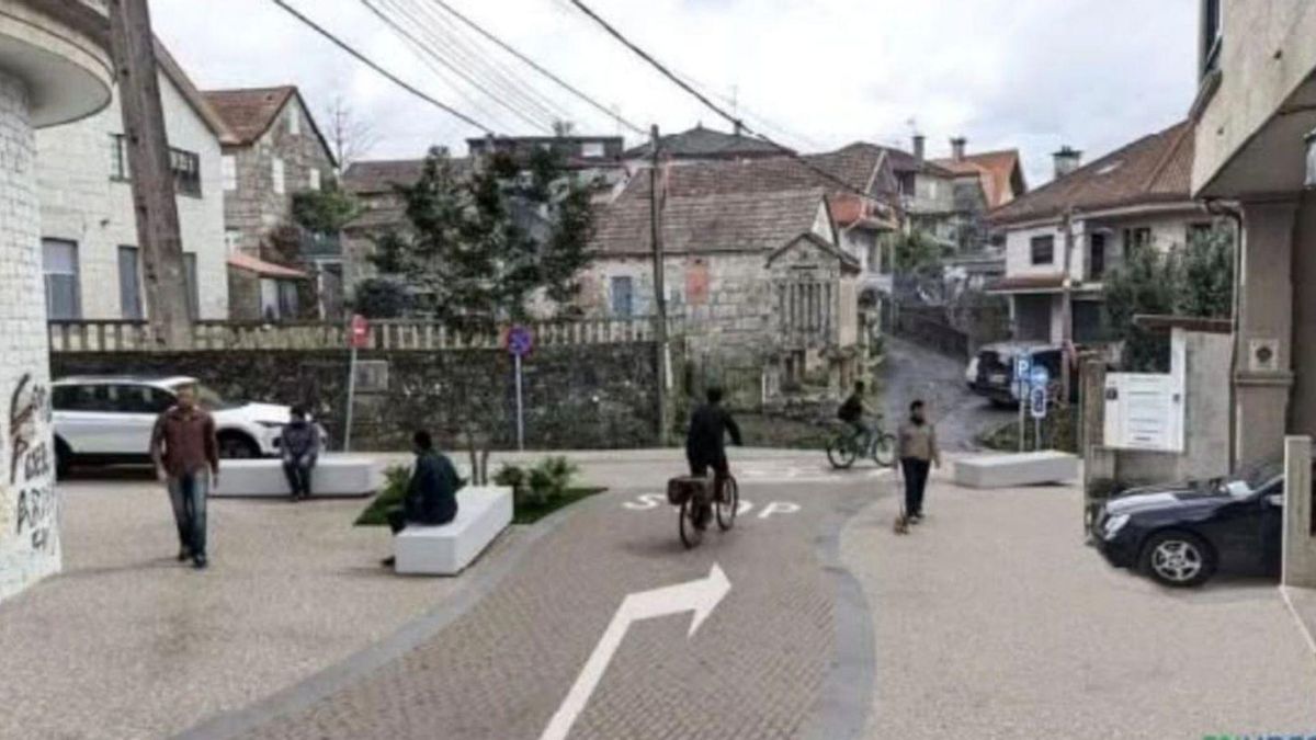 Infografía de la reforma del Camino de Santiago a su paso por el centro de Arcade.