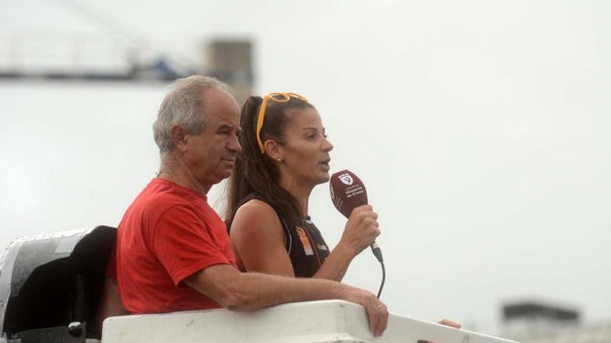 Sara Gómez, capitana del Cortegada, durante el pregón.  