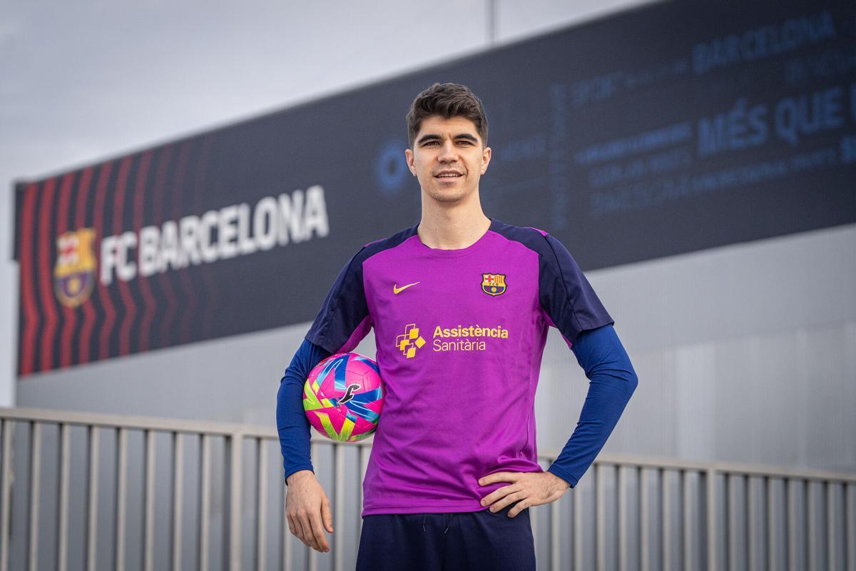 Entrevista a Antonio Pérez, jugador del Barça de fútbol sala, en la Ciutat Esportiva Joan Gamper.